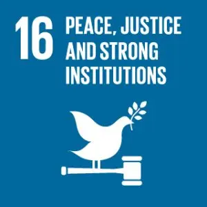 Peace justice and strong institutions logo