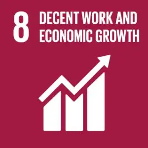 Decent work and economic growth logo